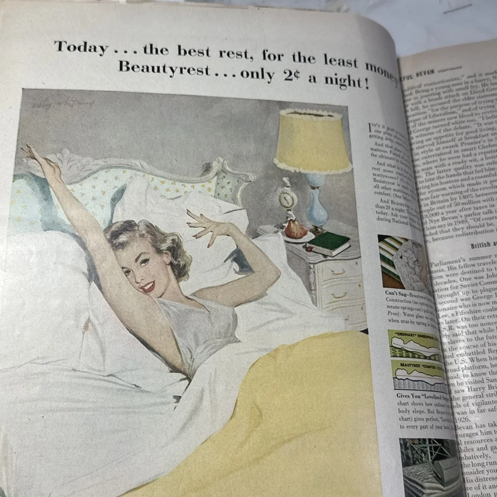 Life Magazine May 7, 1951 Phyllis Kirk, 'From Here to Eternity' Vintage Issue